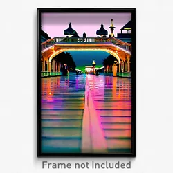 Pixel Art Poster - Lavish Boardwalk (8 Bit Psychedelic Trippy Video Game Print)