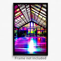 Pixel Art Poster - Brilliant Conservatory (8 Bit Psychedelic Video Game Print)