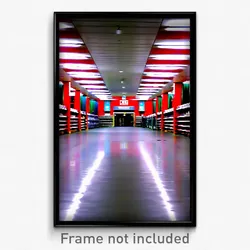 Pixel Art Poster - Dangerous Aisle (8 Bit Psychedelic Trippy Video Game Print)