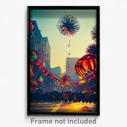 Pixel Art Poster - Vacant New Year Day (8 Bit Psychedelic Video Game Print)
