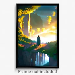 Pixel Art Poster - Amazing Meander (8 Bit Psychedelic Trippy Video Game Print)