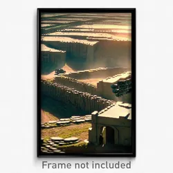 Pixel Art Poster - Unimaginable Trenches (8 Bit Psychedelic Video Game Print)