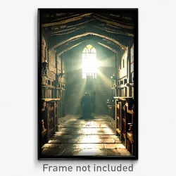 Pixel Art Poster - Old Dungeon (8 Bit Psychedelic Trippy Weird Video Game Print)