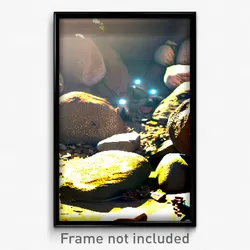 Pixel Art Poster - Cluttered Rock (8 Bit Psychedelic Trippy Video Game Print)