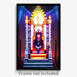 Pixel Art Poster - Meek Throne (8 Bit Psychedelic Trippy Weird Video Game Print)