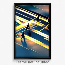 Pixel Art Poster - Brisk Thoroughfare (8 Bit Psychedelic Video Game Print)