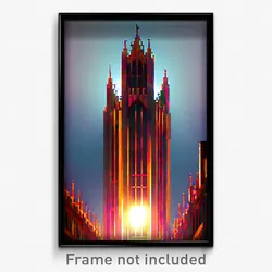 Pixel Art Poster - Tall Barony (8 Bit Psychedelic Trippy Weird Video Game Print)