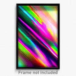 Pixel Art Poster - Multicolored Backdrifting (8 Bit Video Game Print)