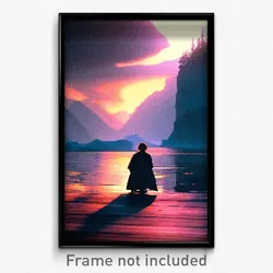 Pixel Art Poster - Imaginative Anchorage (8 Bit Psychedelic Video Game Print)