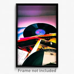 Pixel Art Poster - Brisk Vinyl Record (8 Bit Psychedelic Video Game Print)