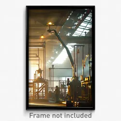 Pixel Art Poster - Warm Factory (8 Bit Psychedelic Trippy Video Game Print)
