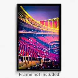 Pixel Art Poster - Humongous Barcelona (8 Bit Psychedelic Video Game Print)