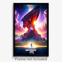 Pixel Art Poster - Unique Ark (8 Bit Psychedelic Trippy Weird Video Game Print)