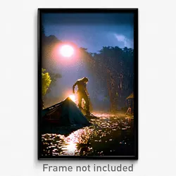 Pixel Art Poster - Damp Camp (8 Bit Psychedelic Trippy Weird Video Game Print)
