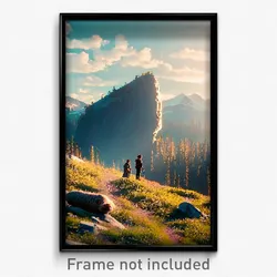 Pixel Art Poster - Terrific Wilderness (8 Bit Psychedelic Video Game Print)