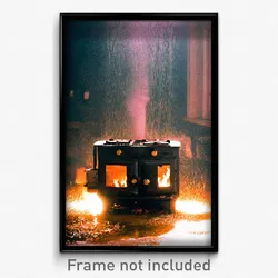 Pixel Art Poster - Damp Stove (8 Bit Psychedelic Trippy Weird Video Game Print)