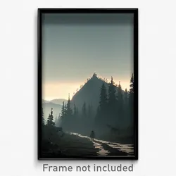 Pixel Art Poster - Bleak Wilderness (8 Bit Psychedelic Trippy Video Game Print)