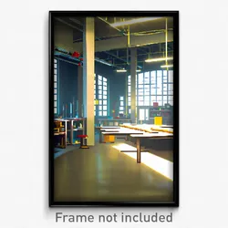 Pixel Art Poster - Clean Workshop (8 Bit Psychedelic Trippy Video Game Print)