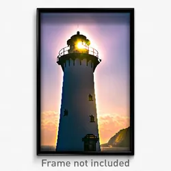 Pixel Art Poster - Natural Lighthouse (8 Bit Psychedelic Video Game Print)