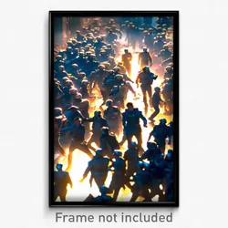 Pixel Art Poster - Crowded Remains (8 Bit Psychedelic Trippy Video Game Print)
