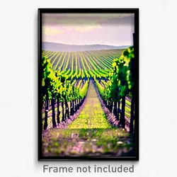 Pixel Art Poster - Thunderous Vineyard (8 Bit Psychedelic Video Game Print)