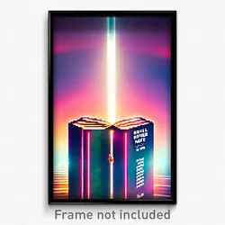 Pixel Art Poster - Novel Nave (8 Bit Psychedelic Trippy Weird Video Game Print)