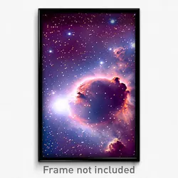 Pixel Art Poster - Old Nebula (8 Bit Psychedelic Trippy Weird Video Game Print)
