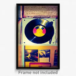 Pixel Art Poster - Normal Vinyl Record (8 Bit Psychedelic Video Game Print)