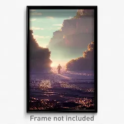 Pixel Art Poster - Unimaginable Clearing (8 Bit Psychedelic Video Game Print)