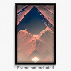 Pixel Art Poster - Triangular Crater (8 Bit Psychedelic Trippy Video Game Print)