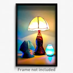 Pixel Art Poster - Blissful Lamp (8 Bit Psychedelic Trippy Video Game Print)