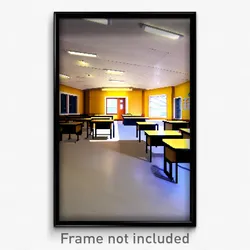 Pixel Art Poster - Dry Classroom (8 Bit Psychedelic Trippy Video Game Print)