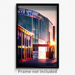 Pixel Art Poster - Arctic University (8 Bit Psychedelic Trippy Video Game Print)