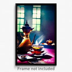 Pixel Art Poster - Impressive Tea (8 Bit Psychedelic Trippy Video Game Print)