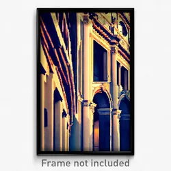 Pixel Art Poster - Humongous Italian Architecture (8 Bit Video Game Print)