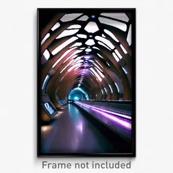 Pixel Art Poster - Underground Futuristic Architecture (8 Bit Video Game Print)