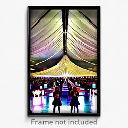Pixel Art Poster - Huge Tent (8 Bit Psychedelic Trippy Weird Video Game Print)