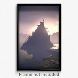 Pixel Art Poster - Damp Motte (8 Bit Psychedelic Trippy Weird Video Game Print)