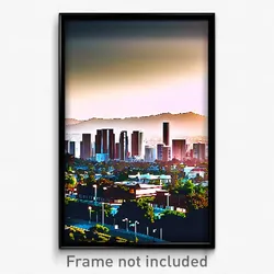 Pixel Art Poster - Tremendous Los Angeles (8 Bit Psychedelic Video Game Print)