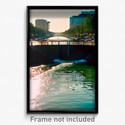 Pixel Art Poster - Extra Large Waterway (8 Bit Psychedelic Video Game Print)