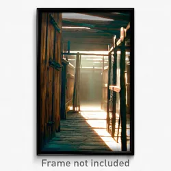 Pixel Art Poster - Elderly Stockade (8 Bit Psychedelic Trippy Video Game Print)