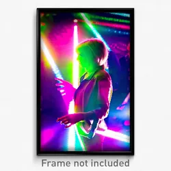 Pixel Art Poster - Glaring Discotheque (8 Bit Psychedelic Video Game Print)