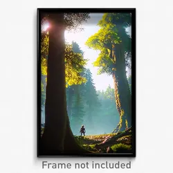 Pixel Art Poster - Colossal Woods (8 Bit Psychedelic Trippy Video Game Print)
