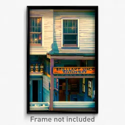 Pixel Art Poster - Brilliant Shack Tenement (8 Bit Psychedelic Video Game Print)