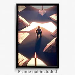 Pixel Art Poster - Impeccable Tundra (8 Bit Psychedelic Trippy Video Game Print)