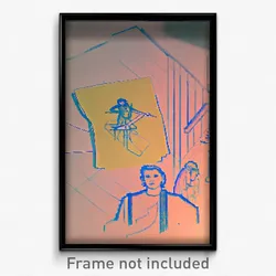 Pixel Art Poster - Outlandish Drawing (8 Bit Psychedelic Video Game Print)