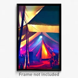 Pixel Art Poster - Tall Tent (8 Bit Psychedelic Trippy Weird Video Game Print)