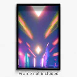 Pixel Art Poster - Glitchy Principality (8 Bit Psychedelic Video Game Print)