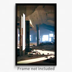 Pixel Art Poster - Modern Ruin (8 Bit Psychedelic Trippy Weird Video Game Print)