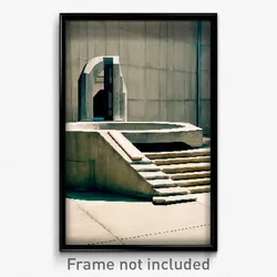 Pixel Art Poster - Concrete Pulpit (8 Bit Psychedelic Trippy Video Game Print)